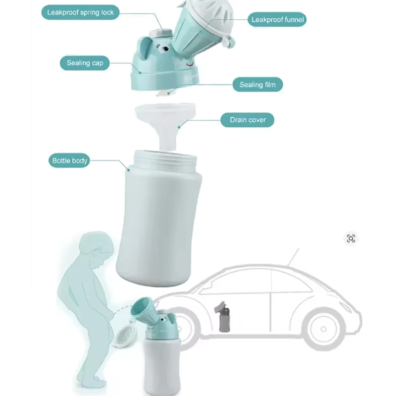 

Портативный детский гигиенический туалетный писсуар для мальчиков и девочек, горшок для путешествий на открытом воздухе, автомобильный горшок с защитой от протечек, детский удобный горшок для приучения к туалету