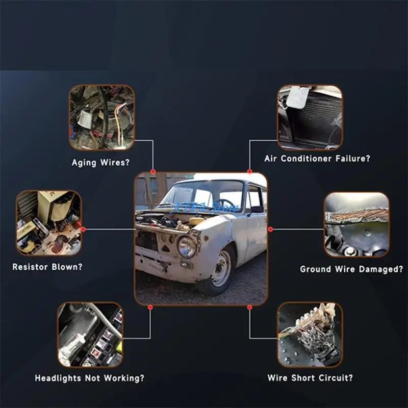 U13C Automotive Battery Health Monitor 12V 24V Automotive Battery Load Tester Charging Circuit Load Diagnostic Tool