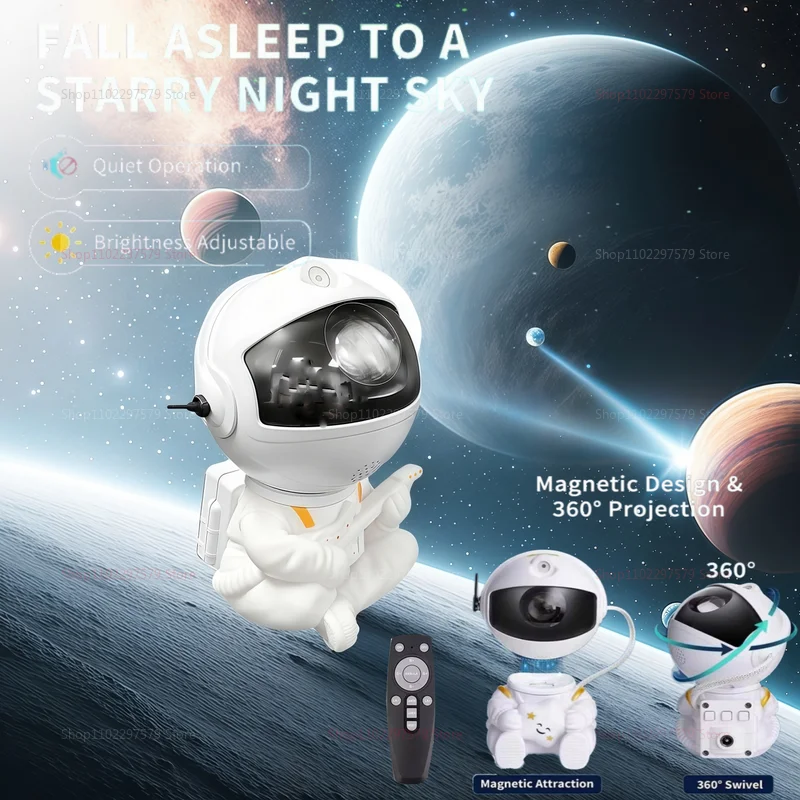 2025 Galaxy Astronaut Projector LED Night Light Children's Bedroom Decoration Gift Bedroom Environment Ambient Party Light