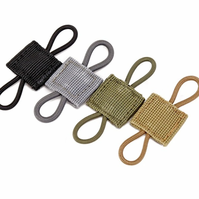 Tactical MOLLE Elastic Ribbon Buckle Tactical Antenna Holder PTT Antenna Binding Buckle Stick Tube Elastic Cord Webbing Buckle