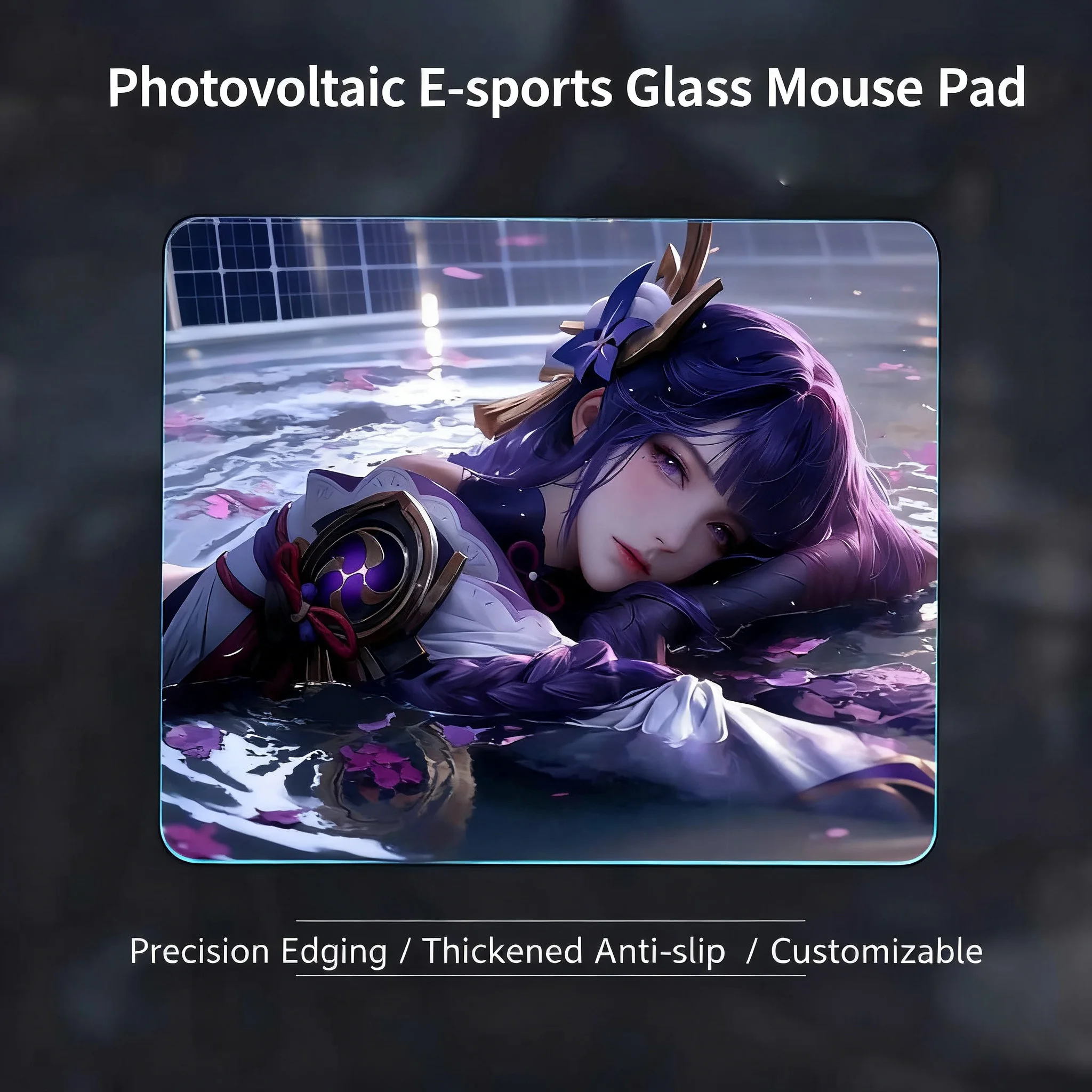 

Sexy Noble Anime Beauty Frosted Surface Tempered Glass Gaming Mouse Pad for E-Sports FPS Desk Accessories