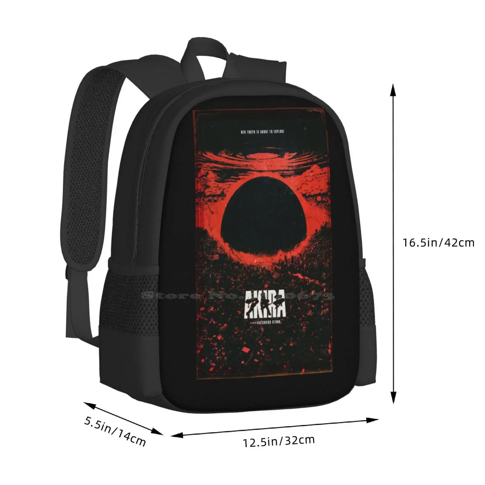 Akira-Us ฟิล์มโปสเตอร์รูปแบบการออกแบบกระเป๋าเป้สะพายหลังโรงเรียนกระเป๋าอะนิเมะมังงะ Katsuhiro Otomo Retro Apocalypse Gaming Geek Joker 90s