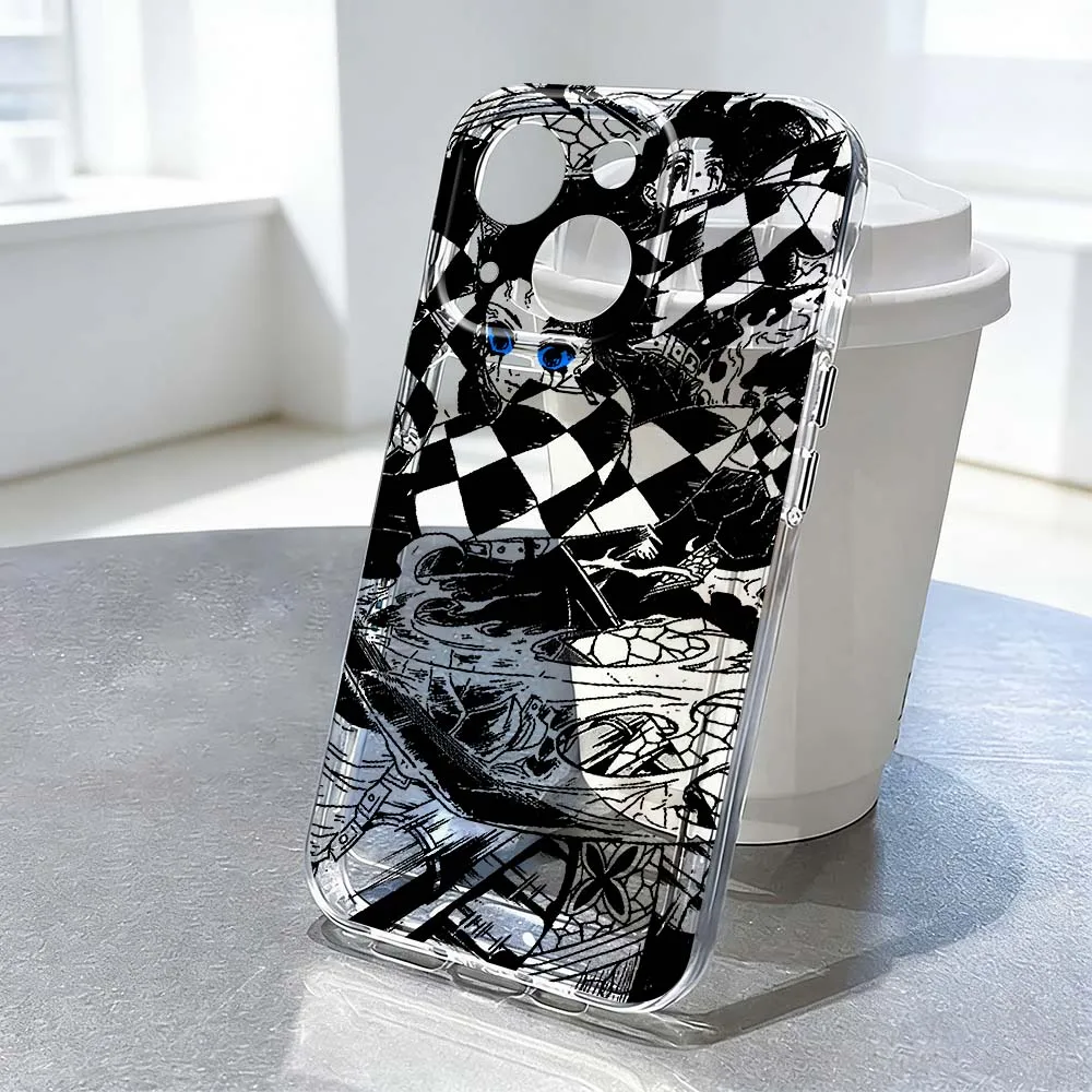 

Anime Dark Demon Slayer For Apple iPhone 17 Air 16e 16 15 14 13 12 11 Mini Pro Max Plus Transparent Soft Cover Phone Case