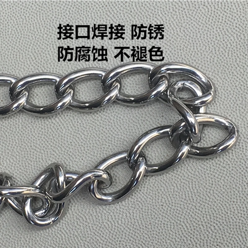 Dog Collar Chain Seamless Welding Of Ring Safe And Firm Small Pet Stainless Steel Chain Collar Accessories 10pcs