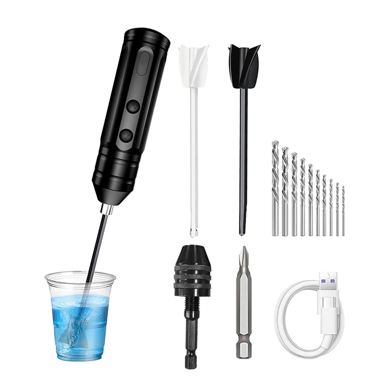 Electric Resin Mixer,Electric Resin Drill Set,Cordless Pin Vise For Resin Casting Molds, For Tumblers Epoxy Resin Molds