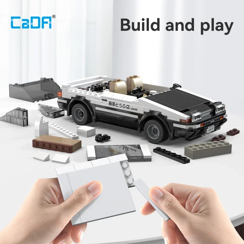 Cada City Famous Technical RC Drift Racing Car Building Blocks MOC Toyota AE86 Sports Car Bricks Adult Toys For Festival Gifts