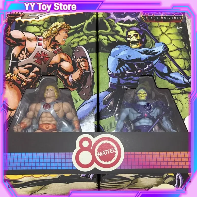 

﻿ In Stock new Mattel Masters of the Universe Skeleton Anime Figure 80th Anniversary Set Model Collectible for Collector Toy
