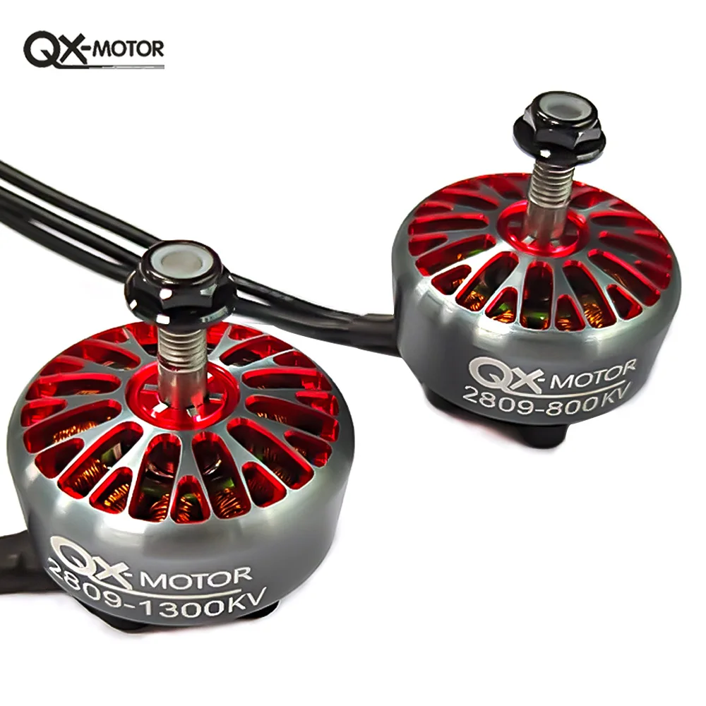 QX-MOTOR มอเตอร์ไร้แปรง 3-6S 2809 800KV 1300KV สําหรับ FIXED Wing Multicopter Plane Racing Drone รีโมทคอนโทรลอะไหล่ของเล่น