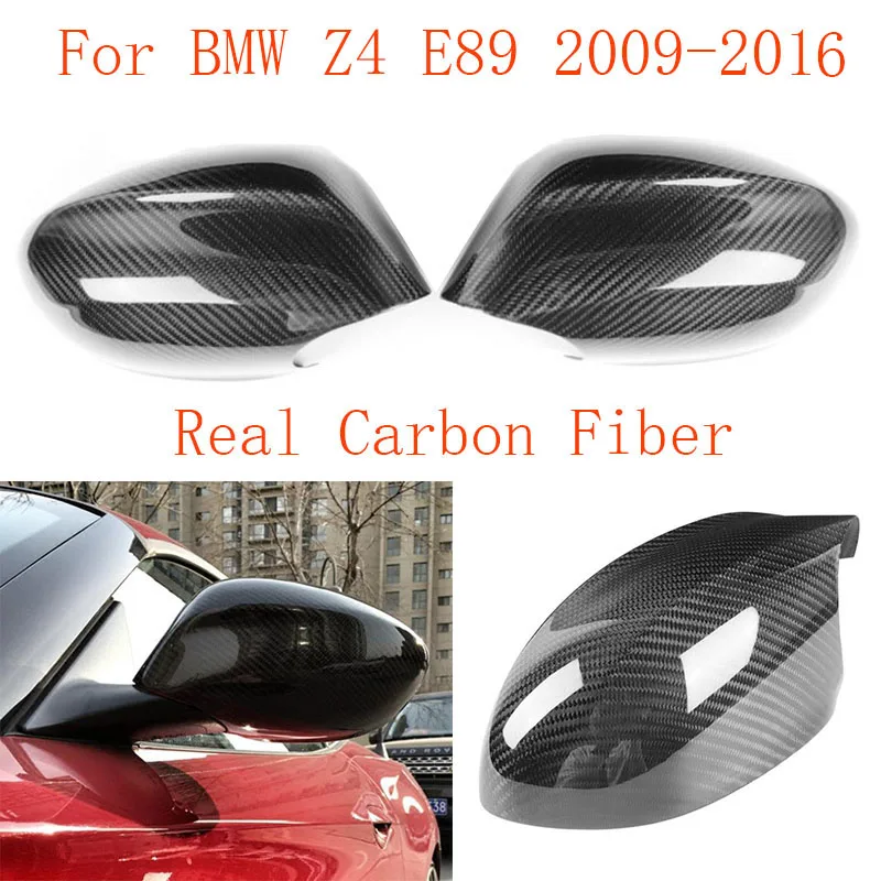 

Side Mirror Caps Shell Replacement Real Carbon Fiber Car Rearview Mirror Covers For BMW Z4 E89 2009-2016 Car Refit Accessories