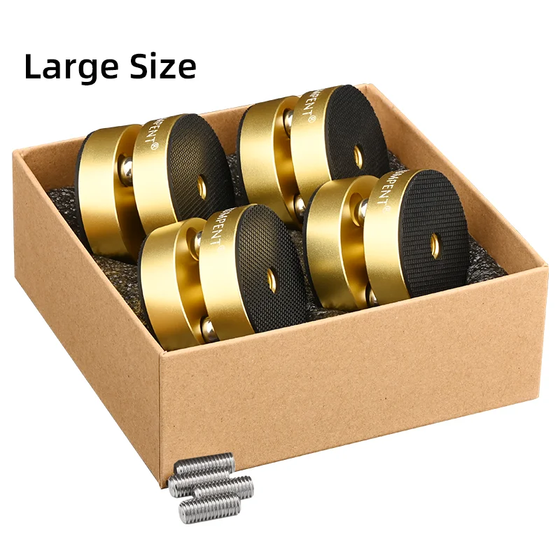 ERUMPENT 4 Stück hochwertige audiophile Stoßdämpfer Pad Stahlkugel ständer Füße Lautsprecher Stabilisator CD-Verstärker Spikes Stand Füße Pad 5