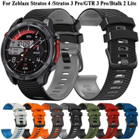 22mm Silicone Strap For Zeblaze Stratos 4/3 Pro Watchband For Zeblaze GTR 3 Pro/Btalk 2 Lite/Beyond 3 Pro/Vibe 7 Pro Wristband
