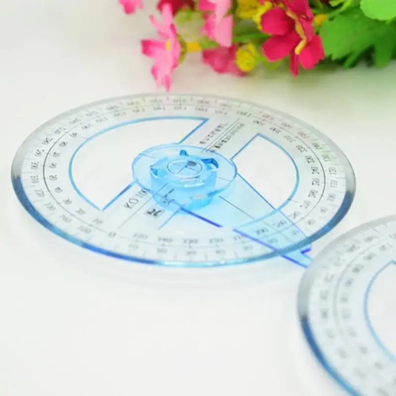 Circle Protractor Plastik Sudut Plastik Mengukur alat pengukur busur derajat