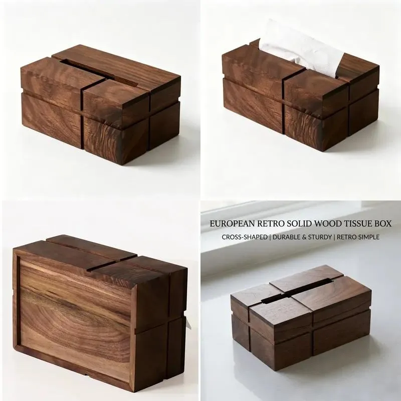 Custom Handmade Solid Black Walnut Desktop Accessories High Quality