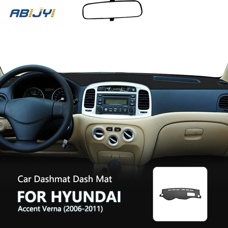 

New Car Dash Mat Dashboard Cover Dashmat For Hyundai Accent Verna 2006 2007 2008 2009 2010 2011 Auto Products Accessories