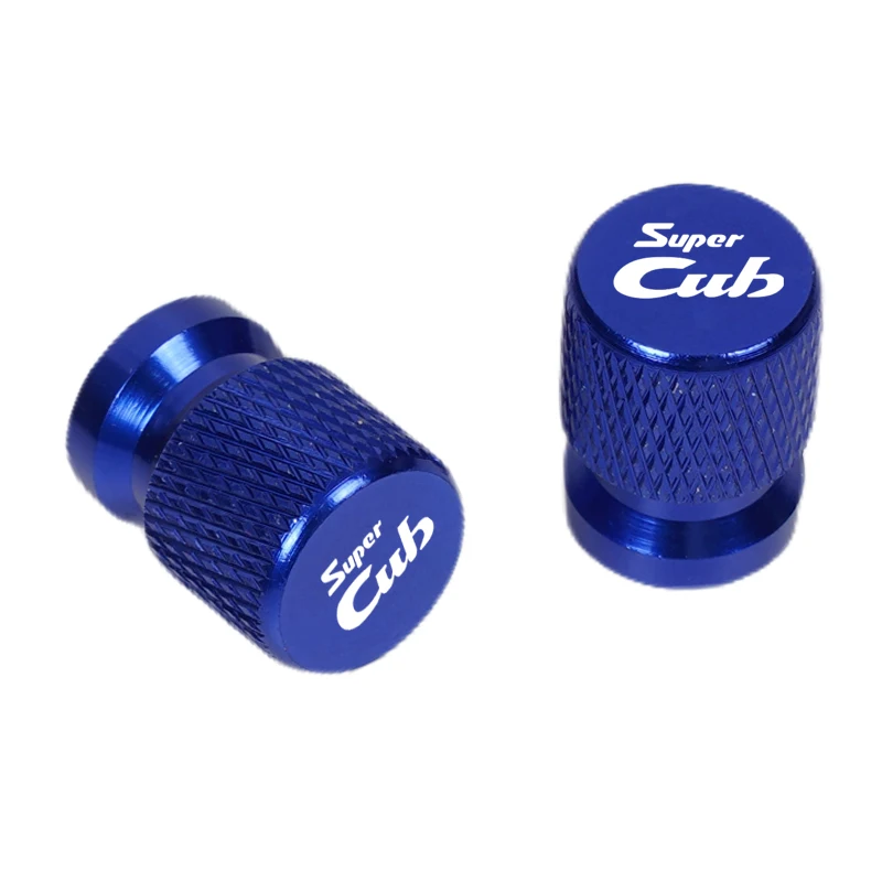 2 قطعة اكسسوارات الدراجات النارية صمام الإطارات منفذ الهواء الجذعية غطاء غطاء التوصيل CNC سبائك الألومنيوم لهوندا سوبر شبل C70 90 110 C125 #5