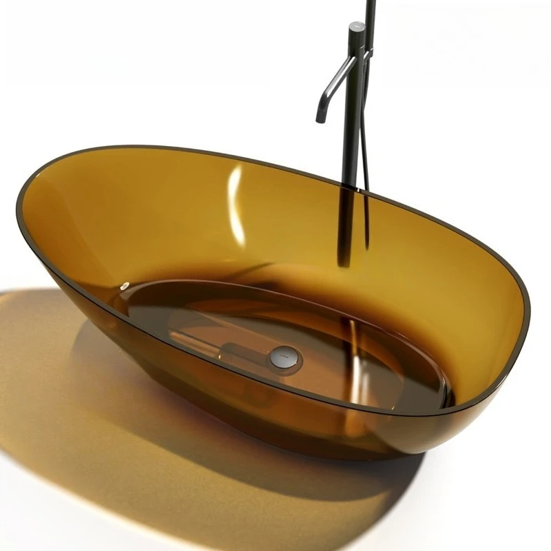 

Egg-shaped transparent bathtub bath basin Homestay independent bath tank Color cross-border wholesale thermal insulation spa