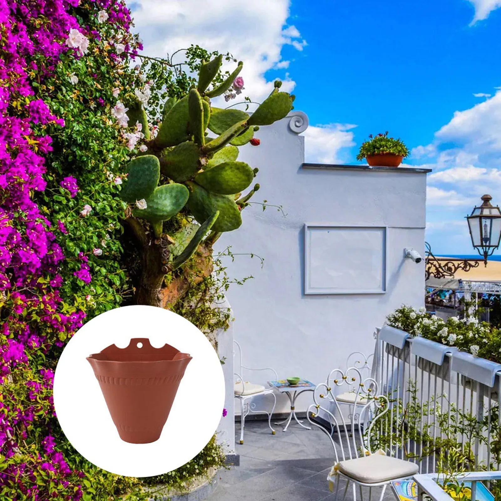 2Pcs Decorative Resin Wall Flower Holder Wall Mounted Cone Shape Flower Pot for Small Plants Succulent Display