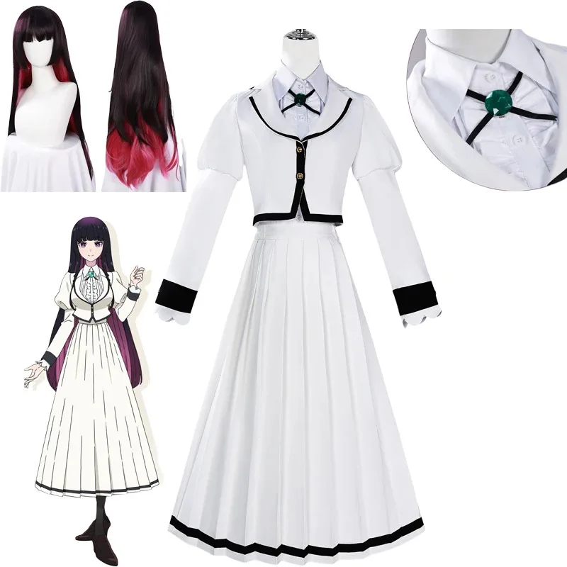 

Ririsa Suzunomiya Cosplay School Uniforms Costume Wig Anime Rock Is a Lady's Modesty Otoha Kurogane Halloween Convention Dress