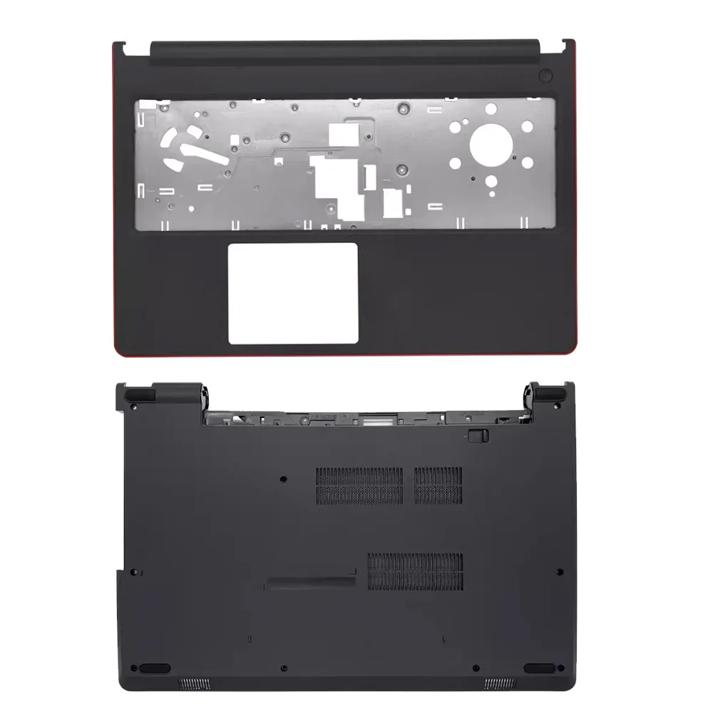 

NEW laptop Palmrest Upper/Bottom base cover For DELL inspiron 15 3567 with DVD Holes, Black