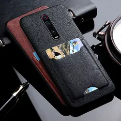 Case for Xiaomi Mi 9T Pro funda Luxury Pu Leather Card Holder Phone cover for Xiaomi mi 9t pro Card Pocket Card Case