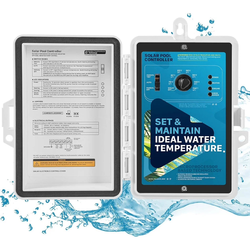 

TM GL-235 Pool Solar Temperature Controller Replacement for Hayward/Goldline Aqua Solar Pool Control 12/24VAC and 120/240VAC