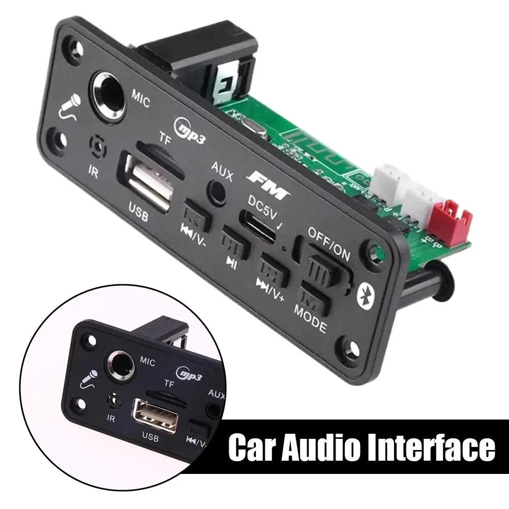 

10 Вт усилитель Bluetooth MP3 WMA APE декодер плата DC аудио DIY Mp3 автомобильный плеер громкой связи микрофон TF 5 Вт USB радио музыка 5 В L7L1