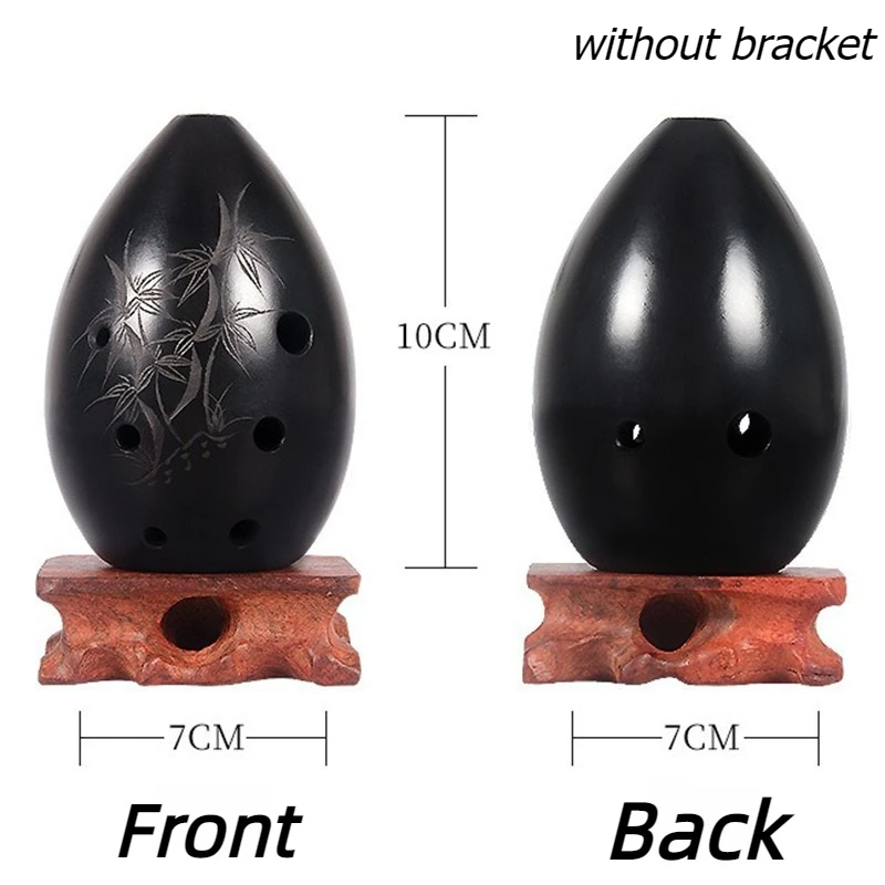 Ceramic Xun 8 Holes F Tone Beginner Adult Practice Playing Xuns Hand Carving Portable Professional Ocarina Ethnic Instrument