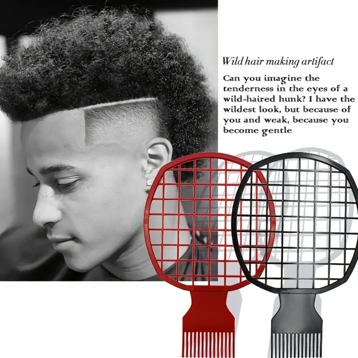 Achieve Natural Coils with the Ultimate Afro Curl Comb Twist Brush - Perfect Essential Tool to Enhance and Define Your