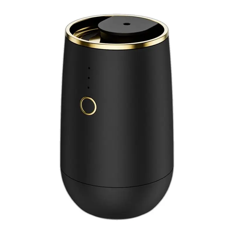 BAAG-Waterless Essential Oil Aromatherapy Diffuser Office Desktop Portable Electric For Spa Home Mini Car Spray Timing Black Dur