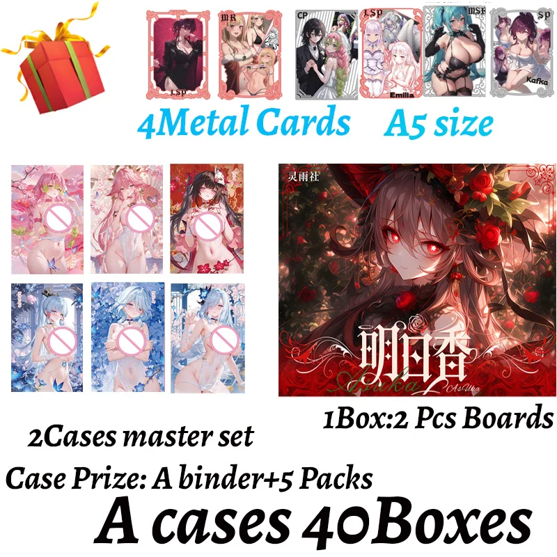 

Latest A5 Boards MingRixing Hobby Spicy Waifu Board Doujin Booster Rem Boa Nami Genshin Furina Rare Card Collect Toy AndGifts