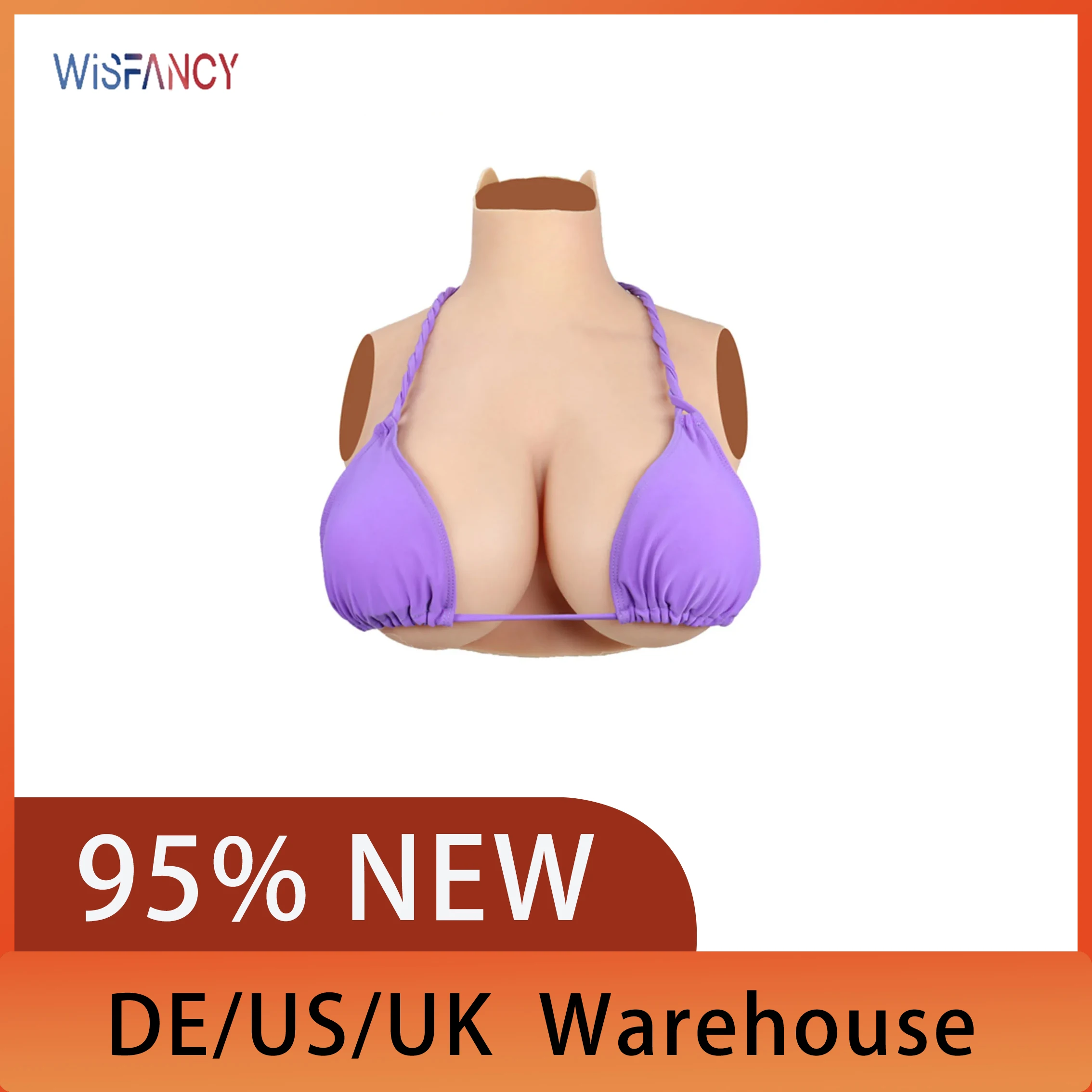 

95% New Silicone Breast Forms Boobs Artifical Fake Huge Chest Transgender Drag Queen Shemale Crossdress Transvestite Cosplay Men