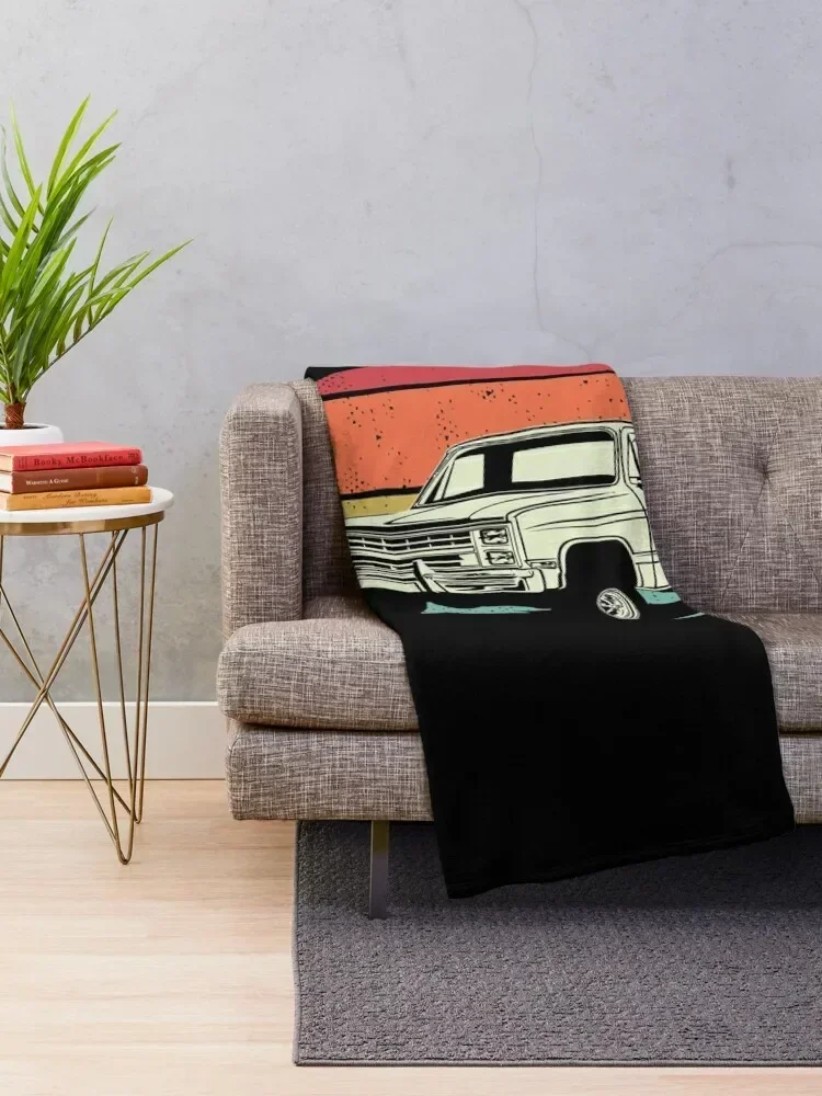 Vintage Squarebody Truck Classic Square Body Pickup Throw Blanket Tourist Multi-Purpose Blankets