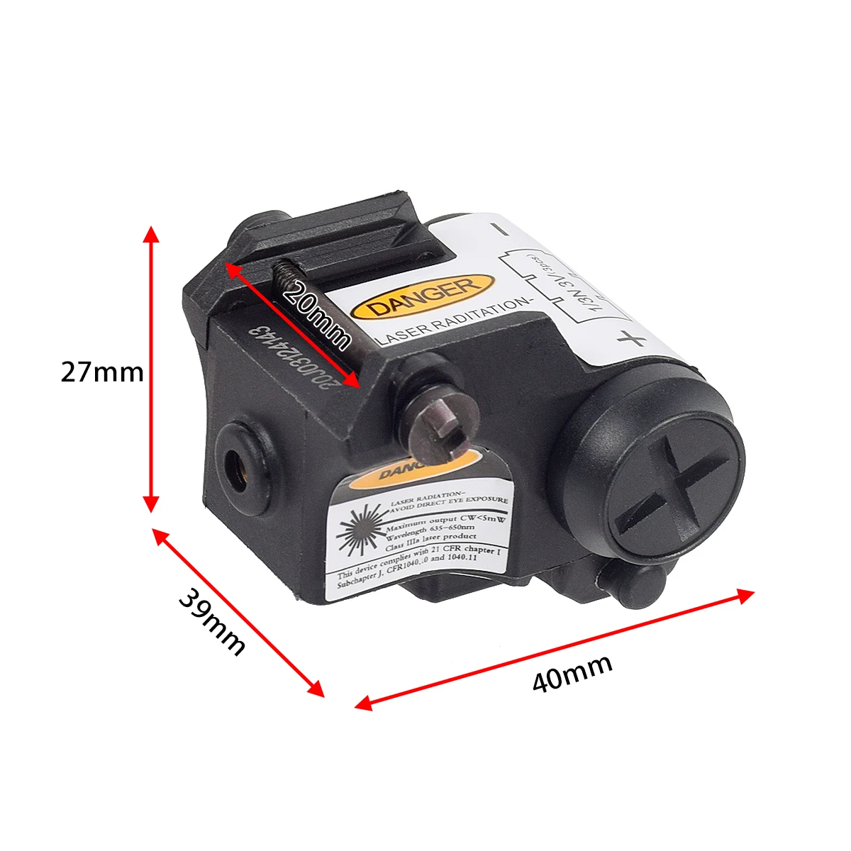 Mini mira láser táctica verde/roja compatible Glock 17 - imagen 5