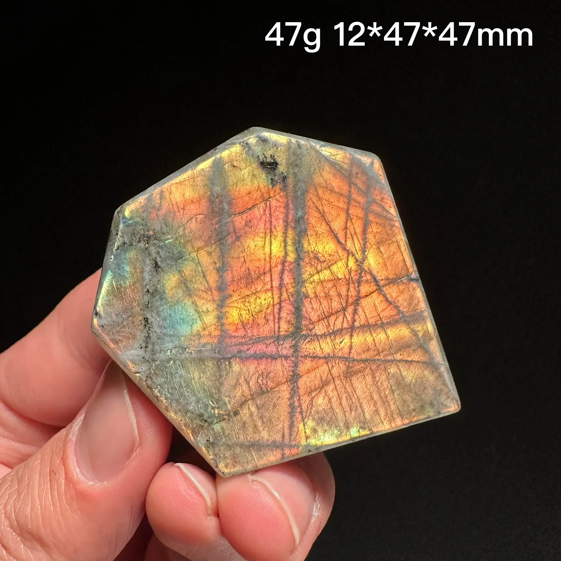 Natural Purple Labradorite Slab Slices Rough Polished Crystal Healing Stone Moonstone Home Decor Shooting under sunlight