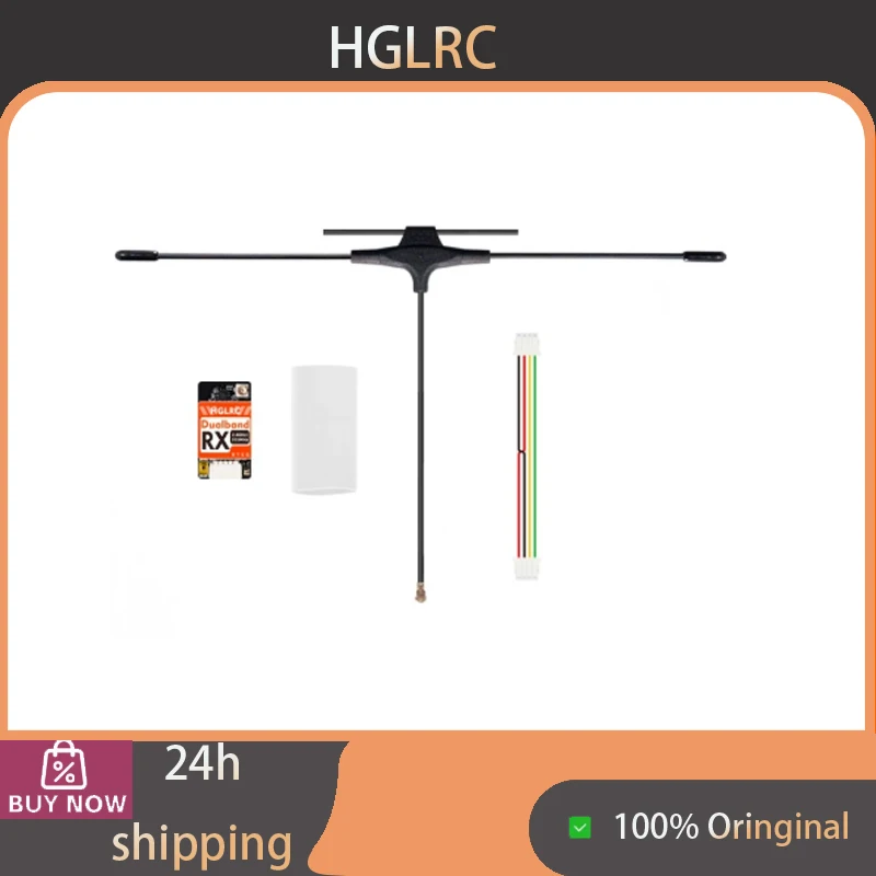 HGLRC GEMINI RX ELRS True Diversity Receiver 2.4G /915MHz Dual RF TCXO WiFi OTA CRSF 1.36‑1.5g For Long Range Cinematic FPV Dron