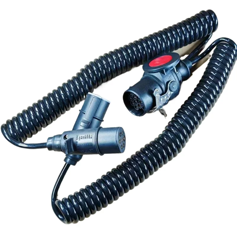 

Dual-output 15-core Trailer Power Supply Spiral Connector Assembly ABS/EBS for Scania for Volvo