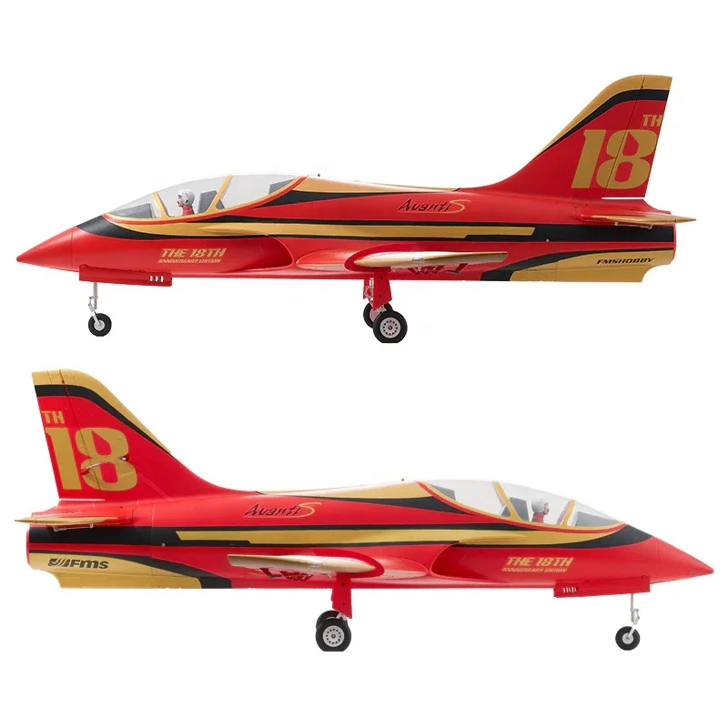 The Fastest Sport Jet by FMS RC EDF Jet RS 90mm Avanti PNP 18th Anniversary CNC Metal Scale Detail High Speed Aerobatic Airplane