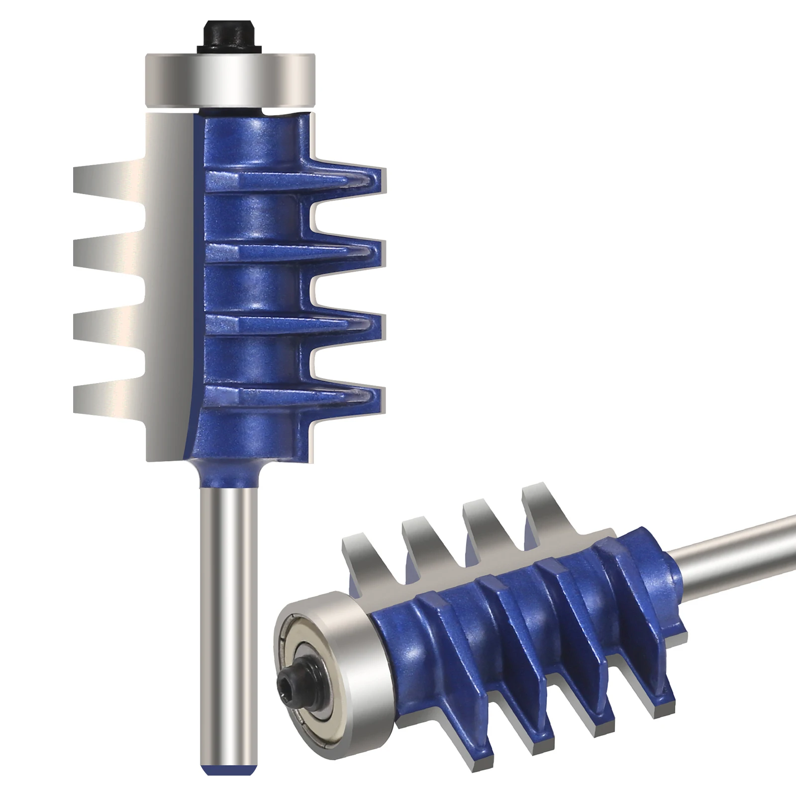 

4PCS Reversible Finger Joint Router Bits Finger Joint Glue Milling Cutter 6.35mm Shank Woodwork Cutter Power Tool for Plywood