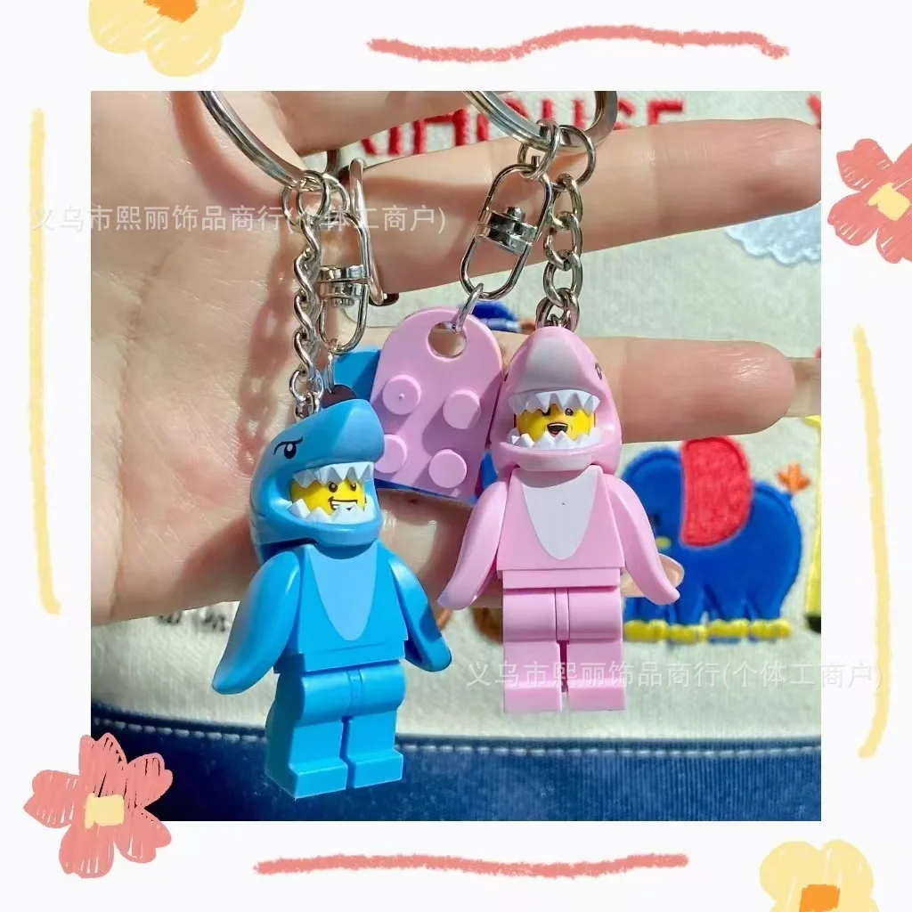 Popular Pink Fairy Batman Block Charms, Couple and Friend Keychains, Wholesale Small Ornaments for Holiday Gift Shops. view 6