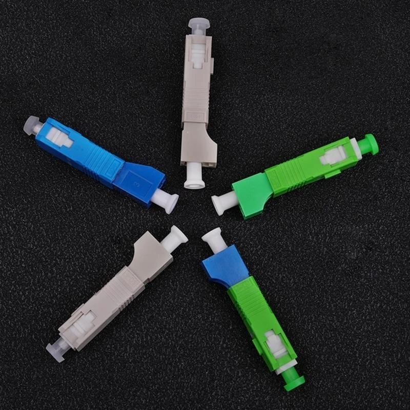 P9JB SingleMode 9/125 -SC/for APC Male to LC/UPC Female HybridOptical Fiber Adapter Connector, Pigtail FlangeCoupling Convert