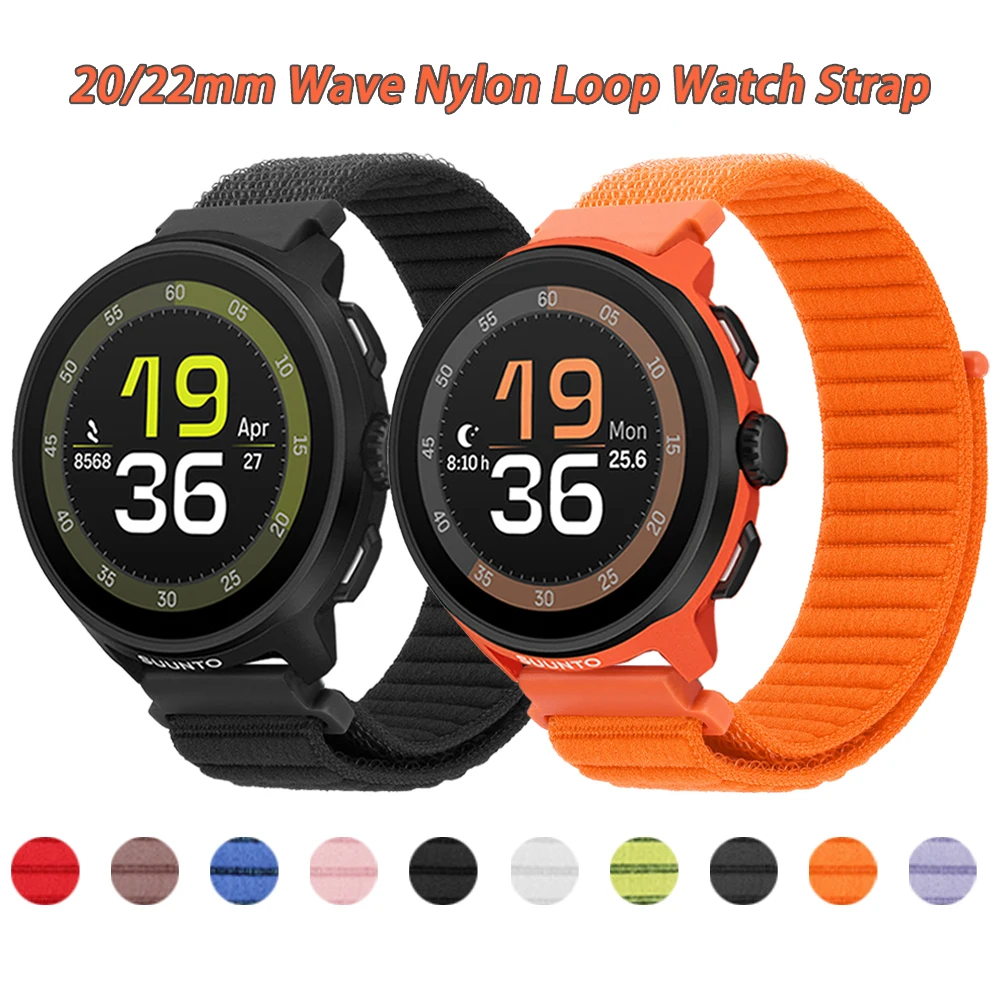 For SUUNTO RACE RUN Nylon Watch Strap For SUUNTO RACE S/VERTICAL/Ocean/5 9 PEAK/3 Fitness Sport Wristband 20 22mm Loop Bracelet