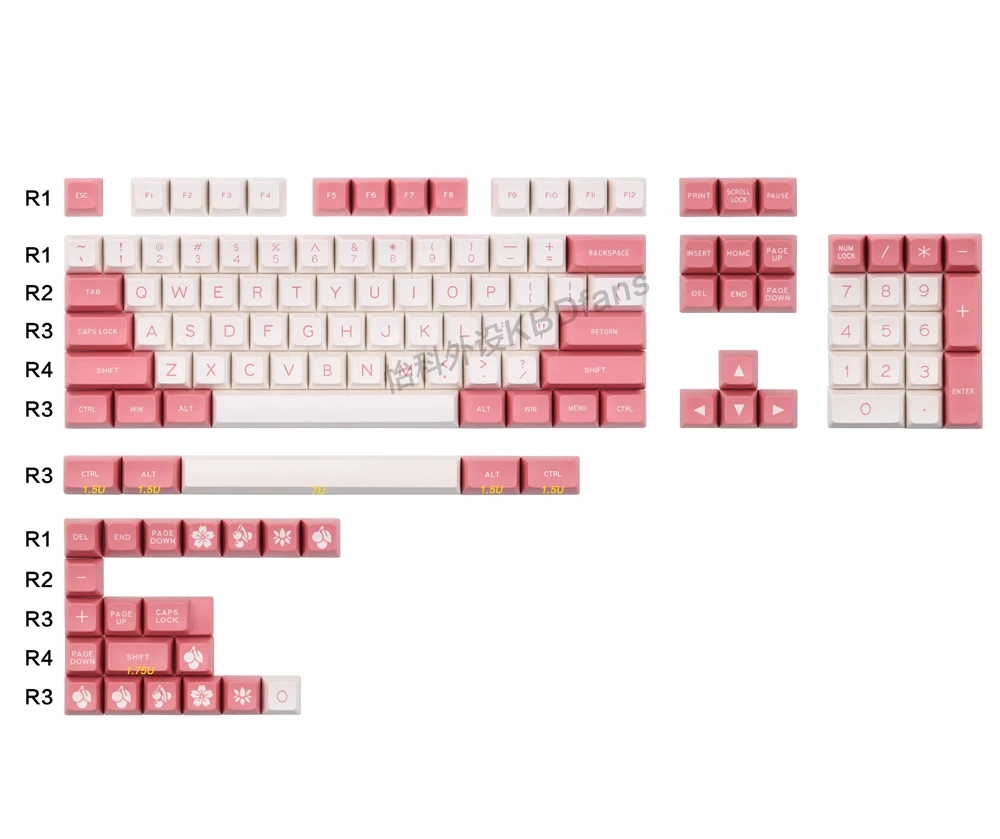 MAXKEY SA profile doubleshot ABS keycaps 134 keys for cherry mx mechanical keyboard full set 68 84 80 108 layouts