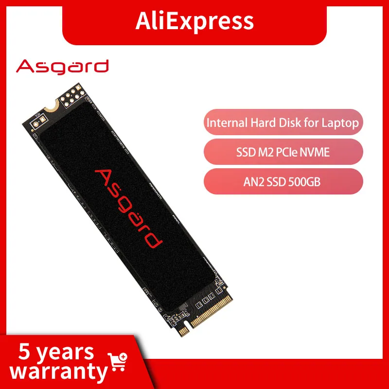 Asgard M.2 SSD M2 PCIe NVME 500GB Solid State Drive Internal Hard Disk m2 2280 for Laptop Desktop