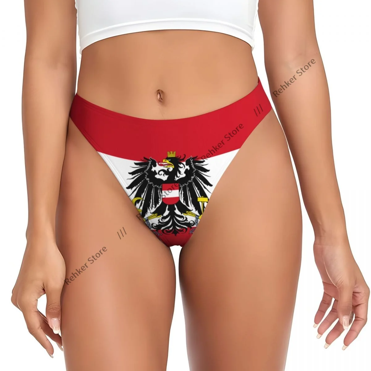 Sexy Women Underwear Flag Of Austria State Thong Panties G-string