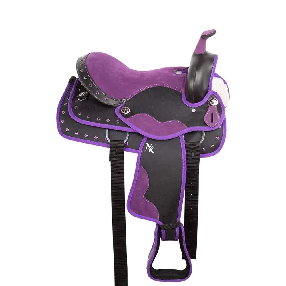Western Ranch Saddle, Premium Leather Comfortable Riding, Calcium Jelly Riding Gear, Equestrian Sports Recreation Goods