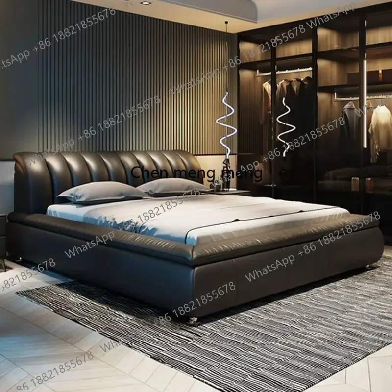 European Queen Double Bed Elegant Pretty Unique Solid Wood Platform Bed Bases Bedroom Modern Cama Luxo House AccessoriesEz