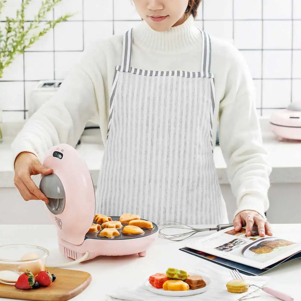 Máquina de pastel de DGJ-A06E1 para el hogar, máquina de gofres multifunción pequeña para hornear pasteles de huevo