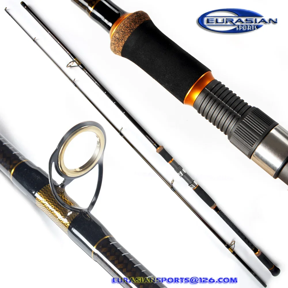 Original brand new2.40m C.W.60-180g never broken spinning power action sea carbon fishing rod