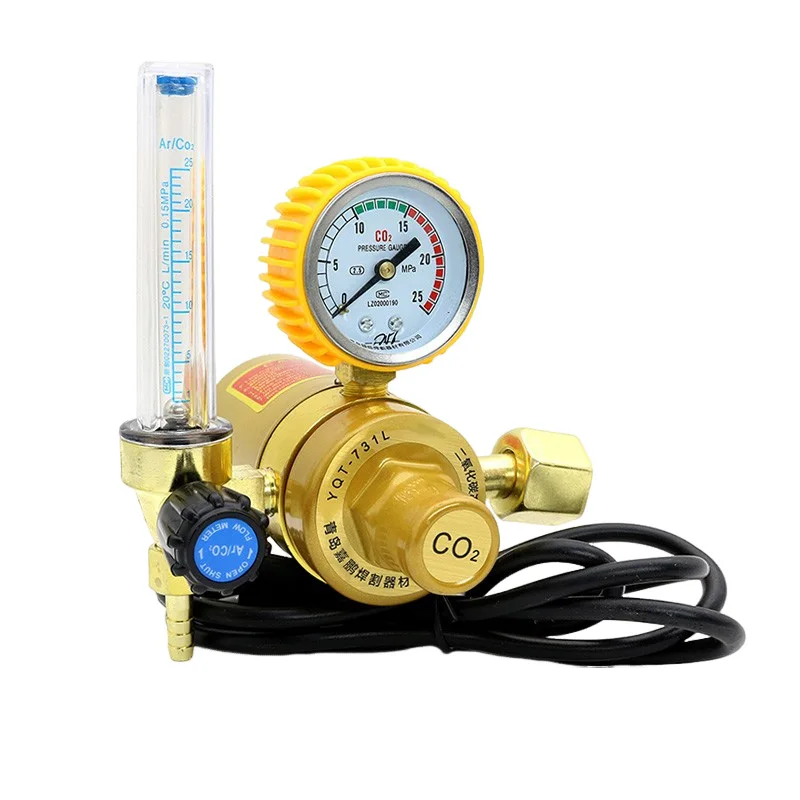 110V220V/36V Heated Carbon Dioxide Reducer CO2 Pressure Regulator Valve  Mig Tig Flow-Meter Welding Pressure Reducer