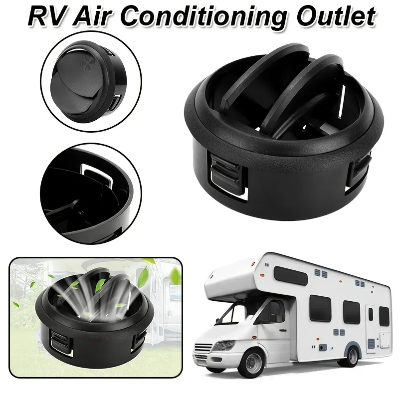 1PC Round Swivel Air Conditioner Vent Outlet Universal Rotatable Air Ventilation Grille For RV Caravan Camper Van Auto Car Air D